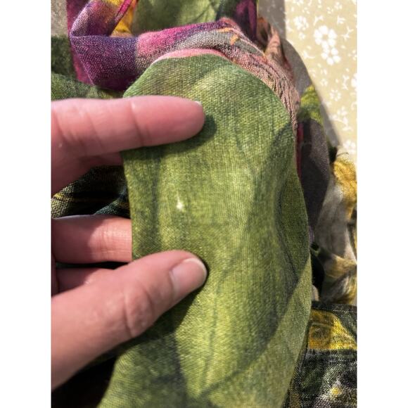 Powder Romantic Boho Botanical Floral Kimono Jacket Wool Coverup One Size - Picture 7 of 8